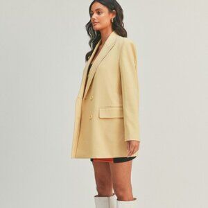 Women's Yellow Oversized Blazer Size L